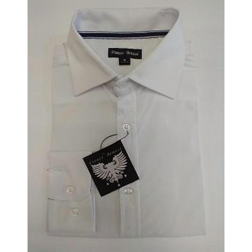 NEW DANIEL K men's long sleeves dress shirt in white